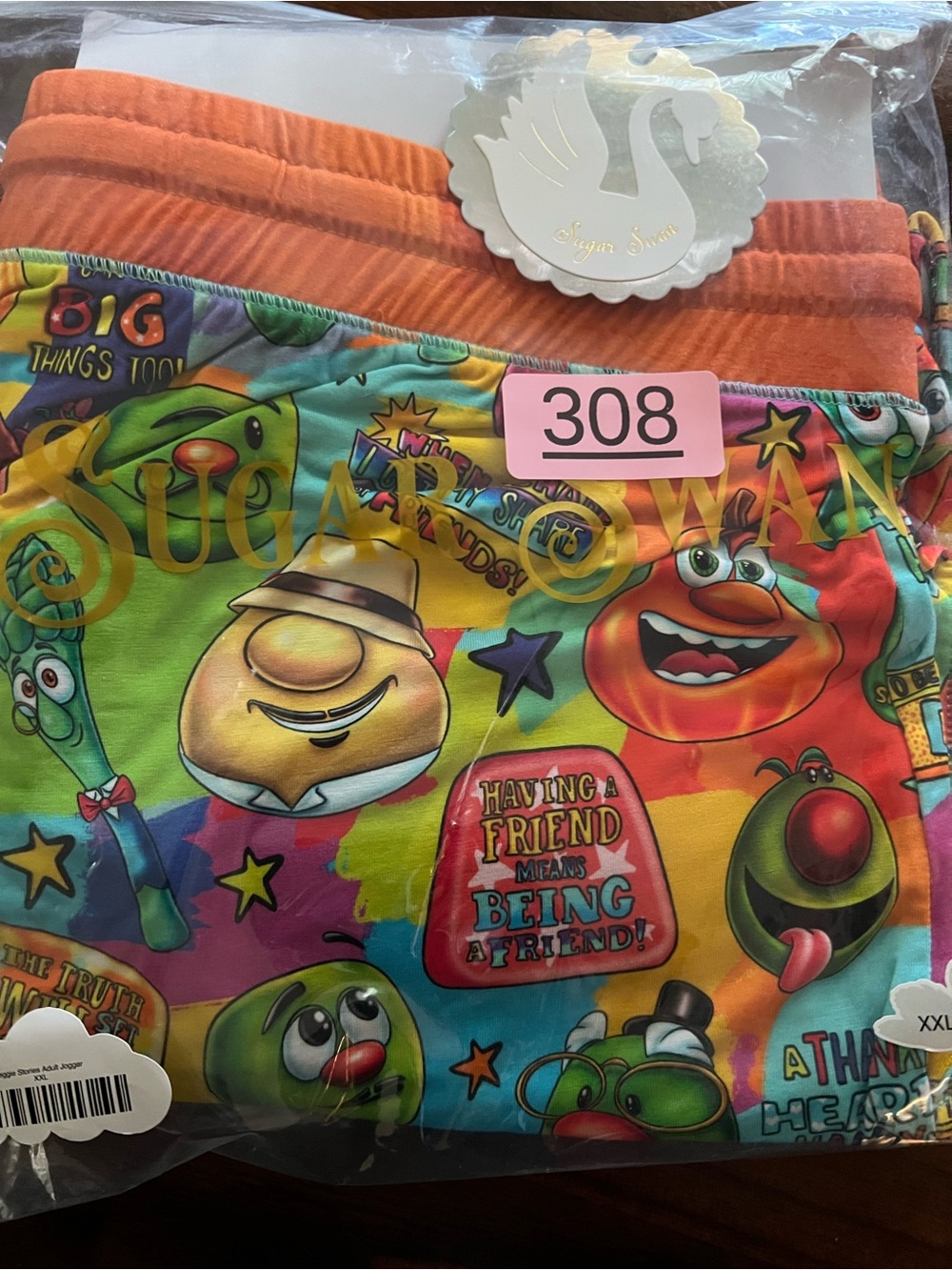 Sugar Swan Veggie Tales Joggers 2XL